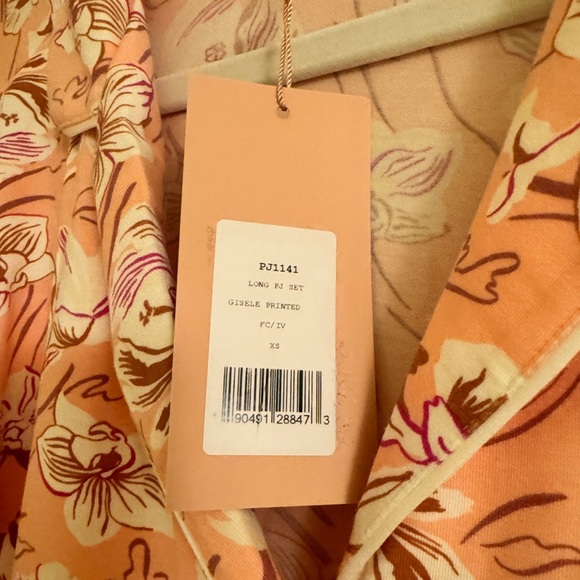 Gisele Printed TENCEL™ Modal Long PJ Set in fiore rose print sz XS NWT - Picture 2 of 4